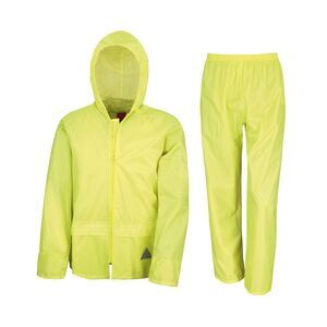 Result Unisex Adult Waterproof Jacket And Trousers Set / Neon Yellow